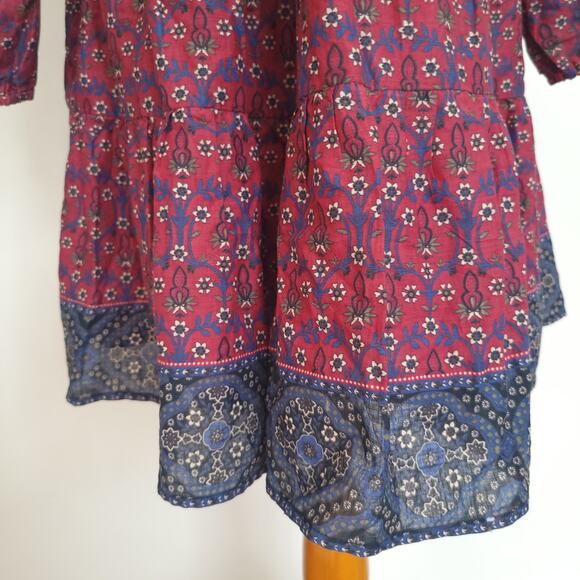 NEW Anthropologie Diyana Tiered Tunic Dress Voluminous Floral Women Medium - Picture 8 of 13